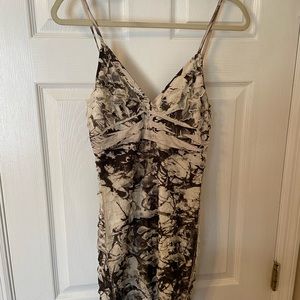 White and brown dress